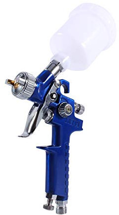 Air Spray Gun Kit, Blue Feed HVLP Mini Air Paint Spray Gun Low Pressure 0.8mm Nozzle 100ml Spray Lance Pneumatic Paint Spray Gun