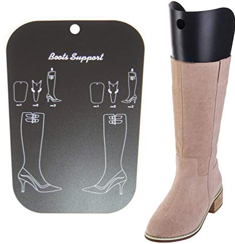 2 Paar 40,6 cm Stiefelformer, hohe Stiefelstütze, multifunktional, Stiefelfüller, kniehoch, Stiefelständer, Halterungen für Damen und Herren (schwarz)