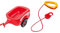 Big-Bobby-Car Trailer Rot - Bobby-Car Anhänger für drinnen und draußen, für das Big-Bobby-Car & Schleppseil mit Griff und Aufwickelrolle, passend für Big-Rutschfahrzeuge mit Anhängerkupplung, 172 cm