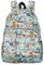 ECO CHIC Lightweight Foldable Water Resistant Backpack Rucksack Folds into Pouch for Storage (Dogs Teal)