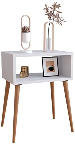 VCM Bedside cabinet side table console box spring nightstand Singol M Bedside cabinet side table console box spring nightstand Singol M White