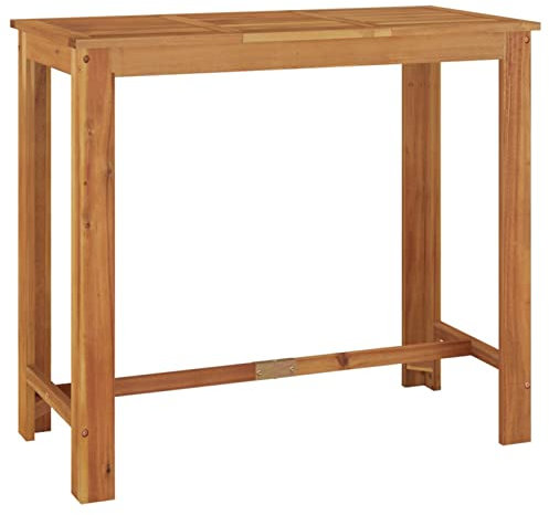 Tidyard Garten Bartisch Holz, Gartentisch Stehtisch Bistrotisch Partytisch Esstisch Terrassentisch Balkontisch 120x60x105 cm Massivholz Akazie