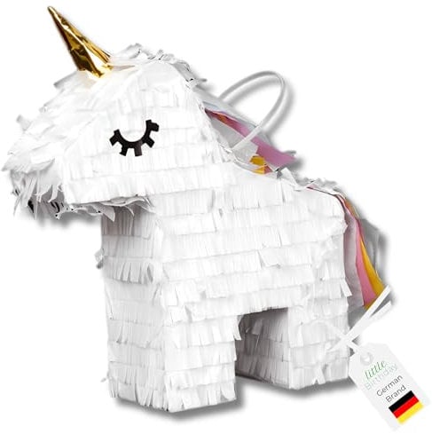 LITTLE BIRTHDAY | Einhorn Pinata | Piñata Geburtstag Mädchen und Junge | 39x43x10cm | Süssigkeiten Kindergeburtstag | Pinata ohne Füllung | Einhorn Geburtstag für die Motto Party