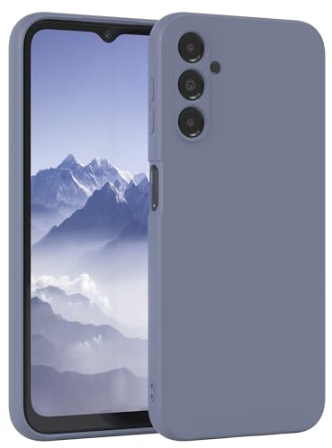 EAZY CASE - Silikonhülle für Galaxy A14 5G Hülle Silikon Case Blau weich stoßfeste Handyhülle Schutzhülle mit Kameraschutz Dünn Premium Schutz Cover TPU Phone Bumper in Eisblau Matt