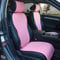 Blueshyhall Autositzauflage Leder mit Strasssteinen Krone, 1 Stück Universalle Autositzbezüge Vordersitze Rückstellschaum rutschfest, Autositzschoner Luxus mit Polster (Rosa)
