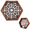 Ekakashop Hexagon wandregal aus Holz, Wanddeko und Ablage für Bad, Wohnzimmer, Küche, Schlafzimmer und mehr Typ2