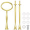 sourcing map 3 Sets Cake Tray Stand Handle Cupcake Dessert Plate Hardware Fitting Holder Rod Stand Handle for Cake Stand Wedding Party, 3-Tiers Oval Gold