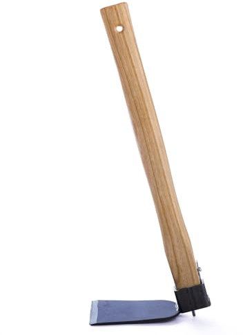 Garden Hoe and Rake Tool for Weeding, Planting, Soil Smoothing and Loosening (E)