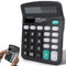 TNOMSNO Calculadora, Calculadora Oficina calculadora Grande, Calculadora Básica con Pantalla LCD de 12 Dígitos y Botones Grandes, Calculadora para Cálculos de Oficina y Escolares