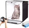 Fotobox Set 75x75x75CM, Faltbare Fotostudio,5500K Dimmbare Lichtzelt Set mit 4 Lichtpaneele und 5 PVC-Hintergrundfolien, Lichtbox für Produktfotografie, Fotobox für Schmuck