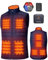 GOTOBI Gilet Chauffant Homme Avec Batterie Externe 16000 mAh - 9 Zones de Chauffage, 3 Températures Réglables - Pour Activités de Plein Air