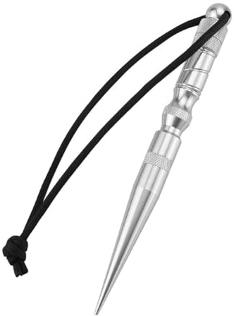 Tagtight Paracord-Nadel, Paracord Spike Schnürnadeln, DIY-Weben Nähen Stahlnadeln Knüpfer-Werkzeuge, Nähnadeln und Glättungswerkzeug für Leder Seilschnüre Armband Weben, Silber