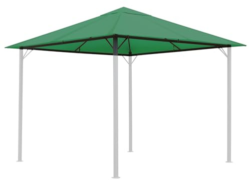 QUICK STAR Replacement Roof for Garden Gazebo 3 x 3 m Green Gazebo Roof Replacement Cover