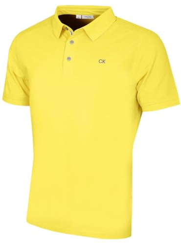 Calvin Klein Mens Campus Sport Polo Shirt - Lemon Sport - S