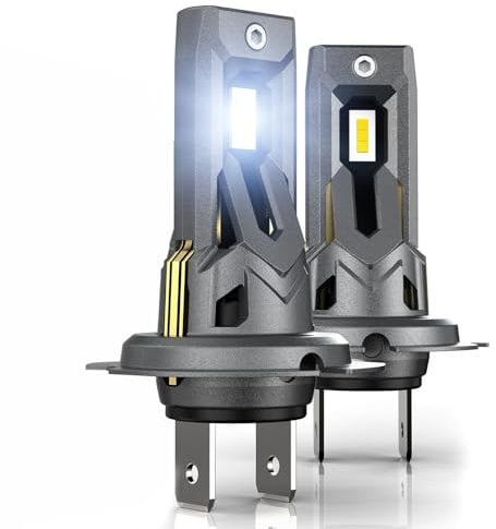 XRC H7 Lamp Auto 80W 16000LM 6000K Superhelle weiße Scheinwerferbirne, 1:1 H7 Halogenlampe, 12V, 2PCS