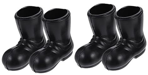JUMPLAWN 2paare Miniatur Weihnachtsmann Stiefel Weihnachts Deko Schuhe Für Puppenhaus Realistische Mini Schuhe Für Weihnachtsdekoration Und Festliche Szenen