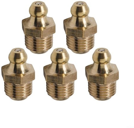 Raccordi idraulici in ottone per lubrificazione di macchinari, 5 pezzi, M10 x 1 mm