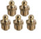 Raccordi idraulici in ottone per lubrificazione di macchinari, 5 pezzi, M10 x 1 mm