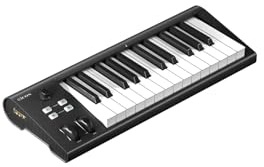 Icon Pro Audio Artist 25 USB MIDI Keyboard Controller mit 25 anschlagdynamischen Tasten für Studio & Live