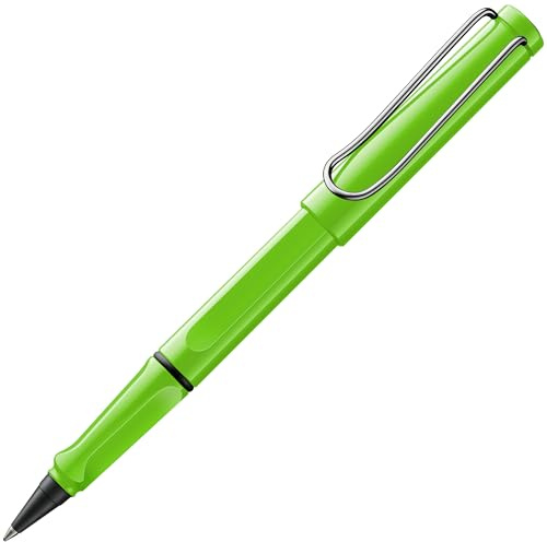 Lamy safari roll-ink green Tintenpatronenroller in Strichbreite M | Lamy Tintenpatronenroller mit ergonomischem Griff - Gehäuse aus robustem ASA-Kunststoff – inkl. Tintenpatrone T10 blau