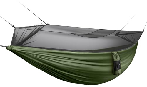 Night Cat Camping Hammock for 1 Person: Portable Hammock with Mosquito Net Lightweight for Backpacking Outdoor