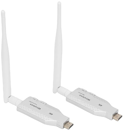 Annadue Trasmettitore e Ricevitore HDMI Wireless, Extender Video HD Wireless 4K 5.8G, Lungo Raggio 50M, Latenza Ultra Bassa, Plug & Play per Monitor/proiettore Home Theater
