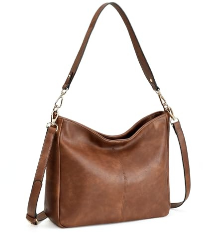 GOIACII Damen Umhängetasche Vintage Leder Hobo Bag Crossbody Schultertasche