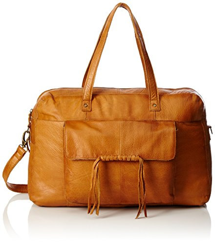 PIECES Damen Pcmusta Leather Travel Bag Schultertasche Braun (Cognac)