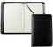 DELMON VARONE - Personalisierbares Taschen Notizbuch Etui DIN A6 aus Boxcalf Premium Leder schwarz, Blanko Buch unliniert im Hardcover Ledereinband mit Stiftschlaufe, Einschubfächer und Merkband