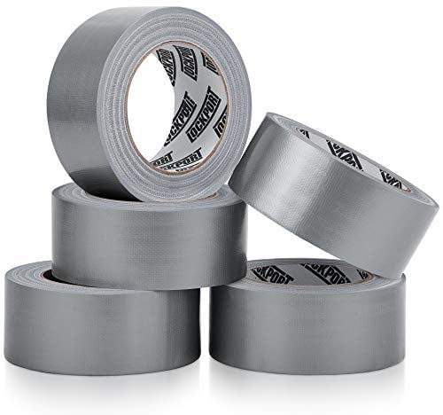 Lockport 5 Pack Duct Tape Heavy Duty Waterproof, Strong Adhesive Silver Duct Tape Bulk for Indoor Outdoor Repairs, Tear by Hand - 30 Yards x 2 Inch