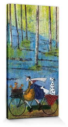 1art1 Sam Toft Poster Die Vier Jahreszeiten, Frühling Bilder Leinwand-Bild Auf Keilrahmen | XXL-Wandbild Poster Kunstdruck Als Leinwandbild 60x30 cm