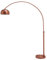 cagü Design Retro Lounge Bogenlampe LUXX Kupfer glänzend mit Kupferfuß 170-210cm Höhe verstellbar