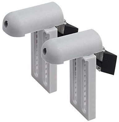 Ventanara® Klemmträger mit Dichtungspad Rollo Jalousie ohne Bohren Klemmfix 2 Stück (Universal Klemmträger, Grau)
