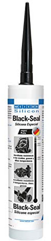 WEICON Black-Seal | 310 ml | Adhesivo de silicona para sellado de tanques de motor | Resistente al calor | Negro