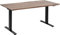 Kare Design Schreibtisch Office Dunkel Akazie Schwarz höhenverstellbar 160x80cm, Elektrisch mit Doppelmotor, Stufenlos höhenverstellbares Tischgestell inkl. Platte, Steh-Sitz Pult