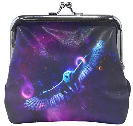 AJINGA Geldbörse mit Nordlichtern Aurora Borealis (2) Münzgeldbörse Pumpkin Leder Münzgeldbörse Snap Closure Clutch Bag
