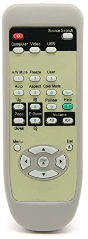Aimdio Projector Remote Control for Epson EH-TW420 EH-TW450 EB-440W EB-450W EB-450Wi EB-455Wi EB-460i EB-465i EB S92 S7 W7 X8 S8 W8 X7 S9 S10 W10 W9 X10 X9 X92 EB-93 EB-96W EB-85 H369B Controller