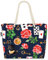 VOID Wunderland Karten Rosen Strandtasche Shopper 58x38x16cm 23L XXL Einkaufstasche Tasche Reisetasche Beach Bag