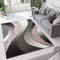 TAPISO Dream Teppich Wohnzimmer Schlafzimmer Esszimmer Kurzflor Modern Meliert Wellen Grau Rosa Weiß ÖKOTEX 140 x 200 cm