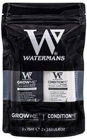 Watermans minis Reise-Shampoo und Conditioner-Set, 75 ml, Reise-Set, Haarwachstumsprodukte