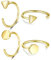CHIC & ARTSY Huggie Hoop Ohrringe 18K Vergoldet 925 Sterling Silber Dreieck Punkt Offene Hoop Ohrringe für Frauen Kleine Hug Hoops Huggy Hoop Ohrringe Set 2 Paare