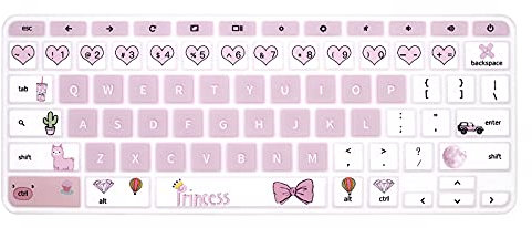 MMDW English Silicone Keyboard Cover 2020 2019 2018 for Lenovo Chromebook C330 11.6/Flex 11 Chromebook/Chromebook N20 N21 N22 N23 100e 300e 500e 11.6/Chromebook N42 N42-2014 inch,Princess
