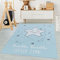 Carpetsale24 Kinderteppich Modern Sterne-Design Blau 140 x 200 cm - Kurzflor Teppich Kinderzimmer Waschbarer Spielteppich Babyteppich für Jungen und Mädchen Extra Weich und Antiallergen Rechteckig