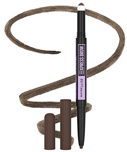 Maybelline New York Express 2 in 1 - Matita per sopracciglia e cipria, colore: Marrone intenso