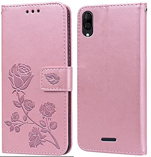 Cover per Wiko Y80 Custodia,Carta Fessura,Supporto Stand,Silicone TPU,Flip Protettiva Case per Wiko Y80