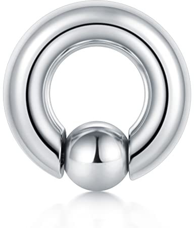 Funseedrr Captive Bead Ring Chirurgenstahl Intim Klemmkugelring BCR Piercing Schmuck (2 2.5 3 4 5 6 8 10mm Dicke)