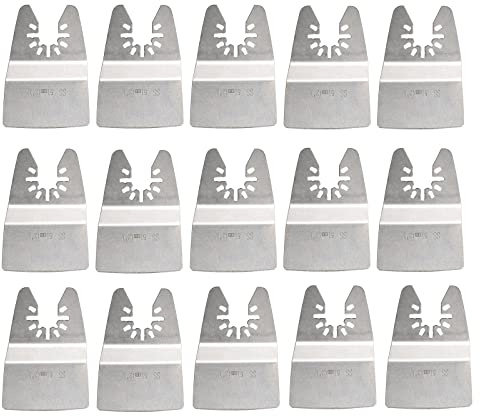 Ettonsun 15 Pieces Oscillating Tool Scraper Blades, 2 Inch Rigid Scraper Floor Scraper Blades Grout Scraper Tool Paint Removal Blade