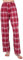 JTPW Women's 100% Cotton Super Soft Flannel Pajama/Lounge Bottoms with Pockets, Red White Plaid, Size: S