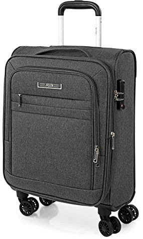 JASLEN - Valise Cabine 55X40X20 légère et résistante Bagage Cabine idéal pour Voyages Courts Valise Cabine Tissu Souple 4 Roues pivotantes Compatible Ryanair, Anthracite