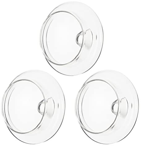 Hemoton 3pcs Replacement Glass Lid Round Teapot Lid Tea Kettle Covers Bottle Topper Tea Pot Accessories for Coffee Tea Pot 8.2cm